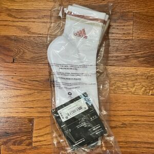 Adidas Womens High Quarter Socks 3 Pair Pack Pink White Alumina Size 5-10 New